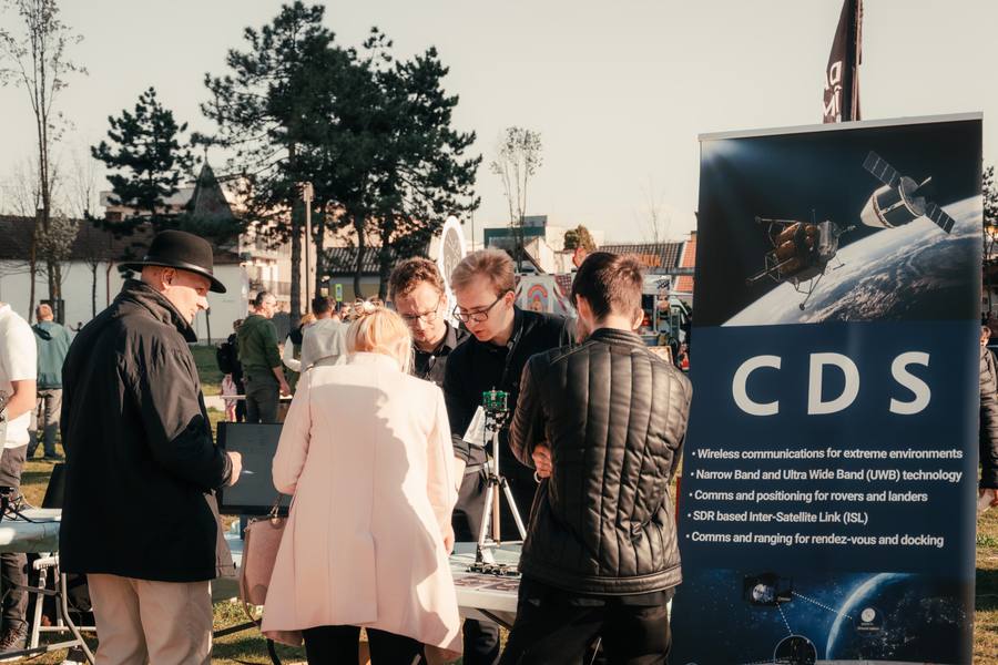 Visitors at the CDS stand